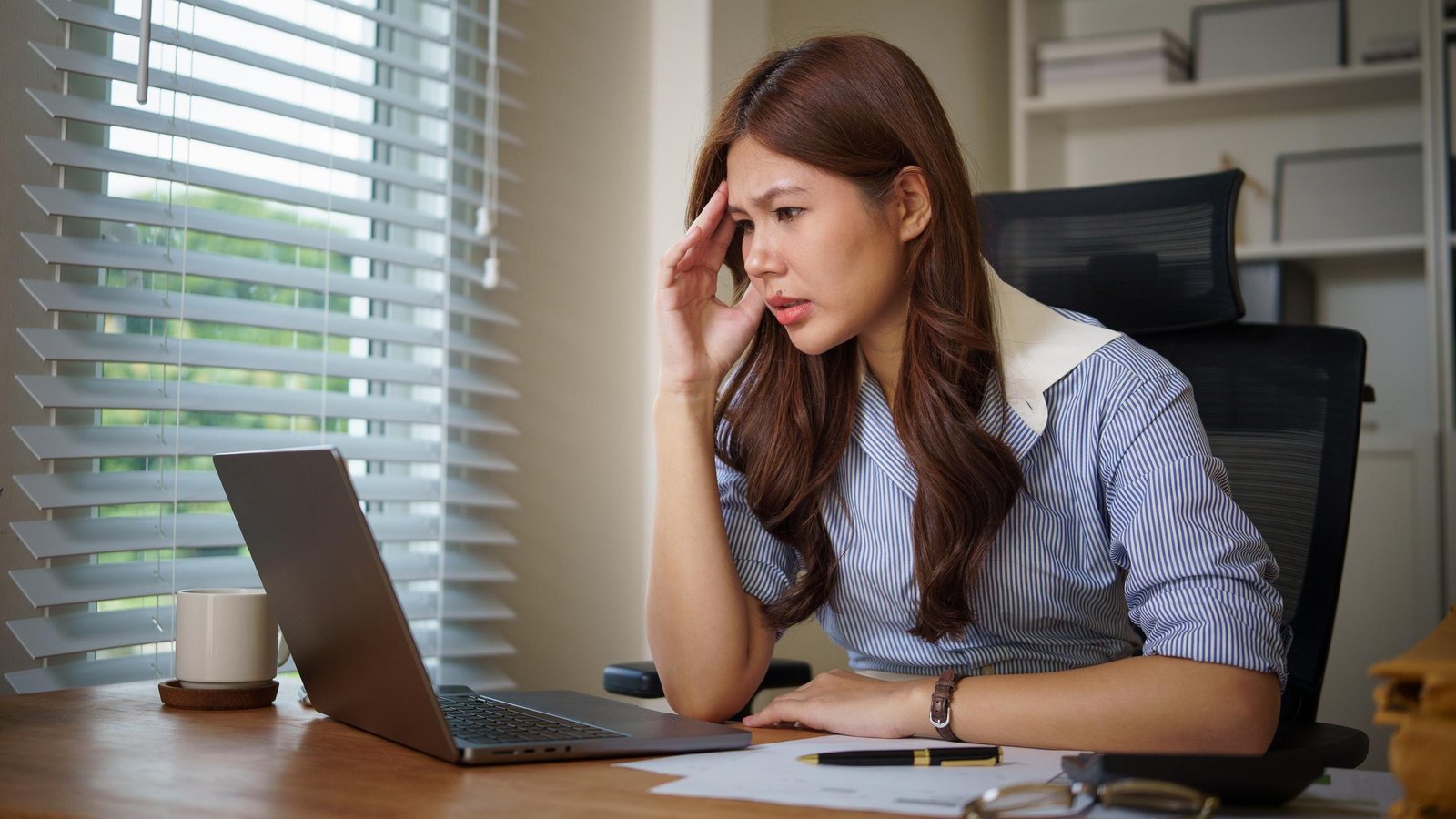 Stressed store owner